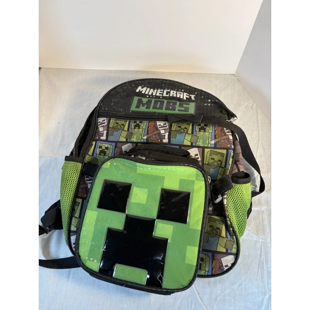 Minecraft Mods Backpack with Attached Thermal Lunch Bag
